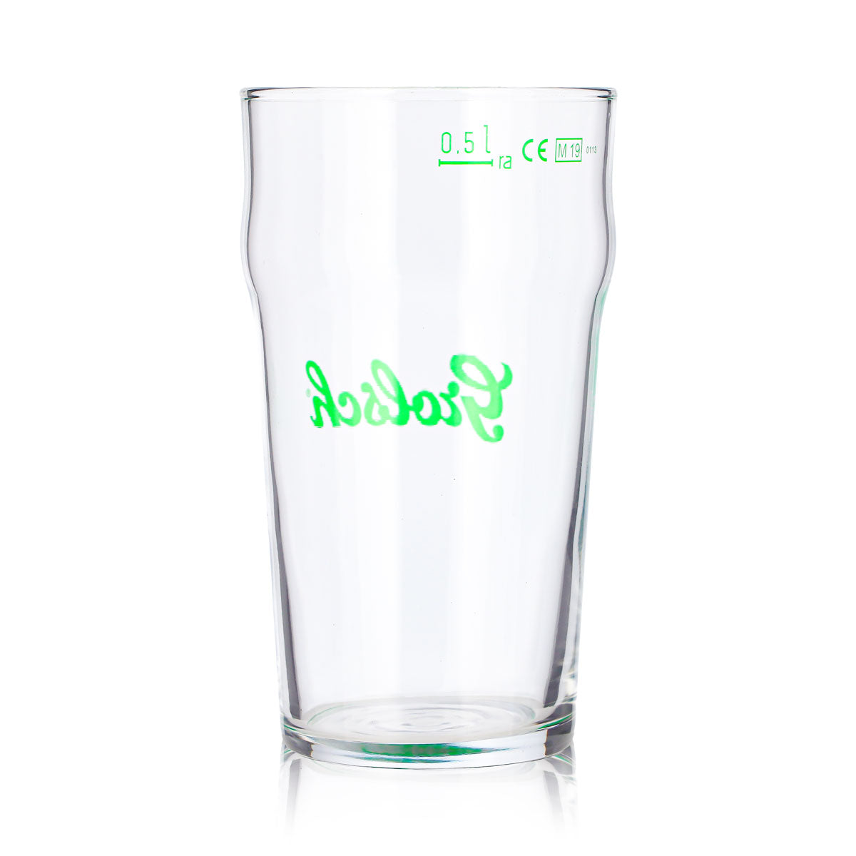 6x Grolsch Bier Glas 0,5l Becher Konturglas grünes Logo Rastal – Ansicht 5