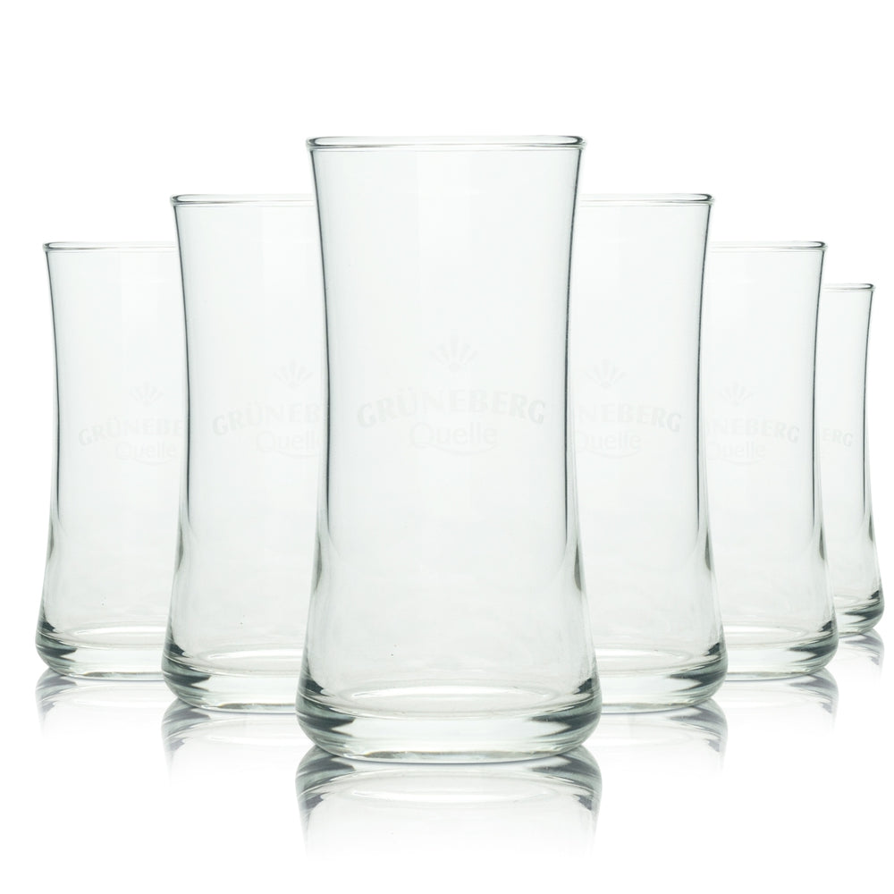 6x Grüneberg Quelle Wasser Glas 0,1l Becher Soltau Rastal Gastro Trink Gläser