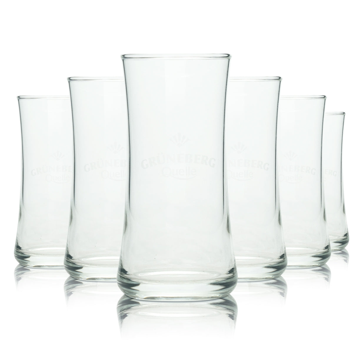 6x Grüneberg Quelle Wasser Glas 0,1l Becher Soltau Rastal Gastro Trink Gläser