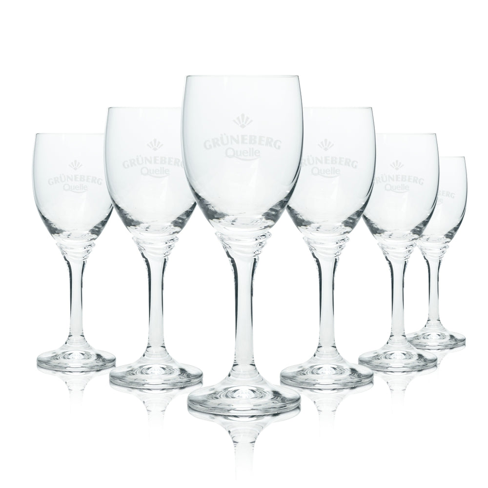 6x Grüneberg Wasser Glas 19cl Kelch Sahm Gläser Trinkglas Gastro Mineralwasser