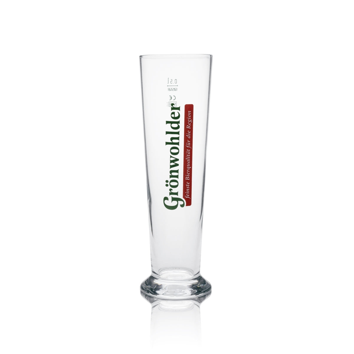 6x Grünwohlder Bier Glas 0,5l Tulpe grüne Schrift Rastal – Ansicht 2