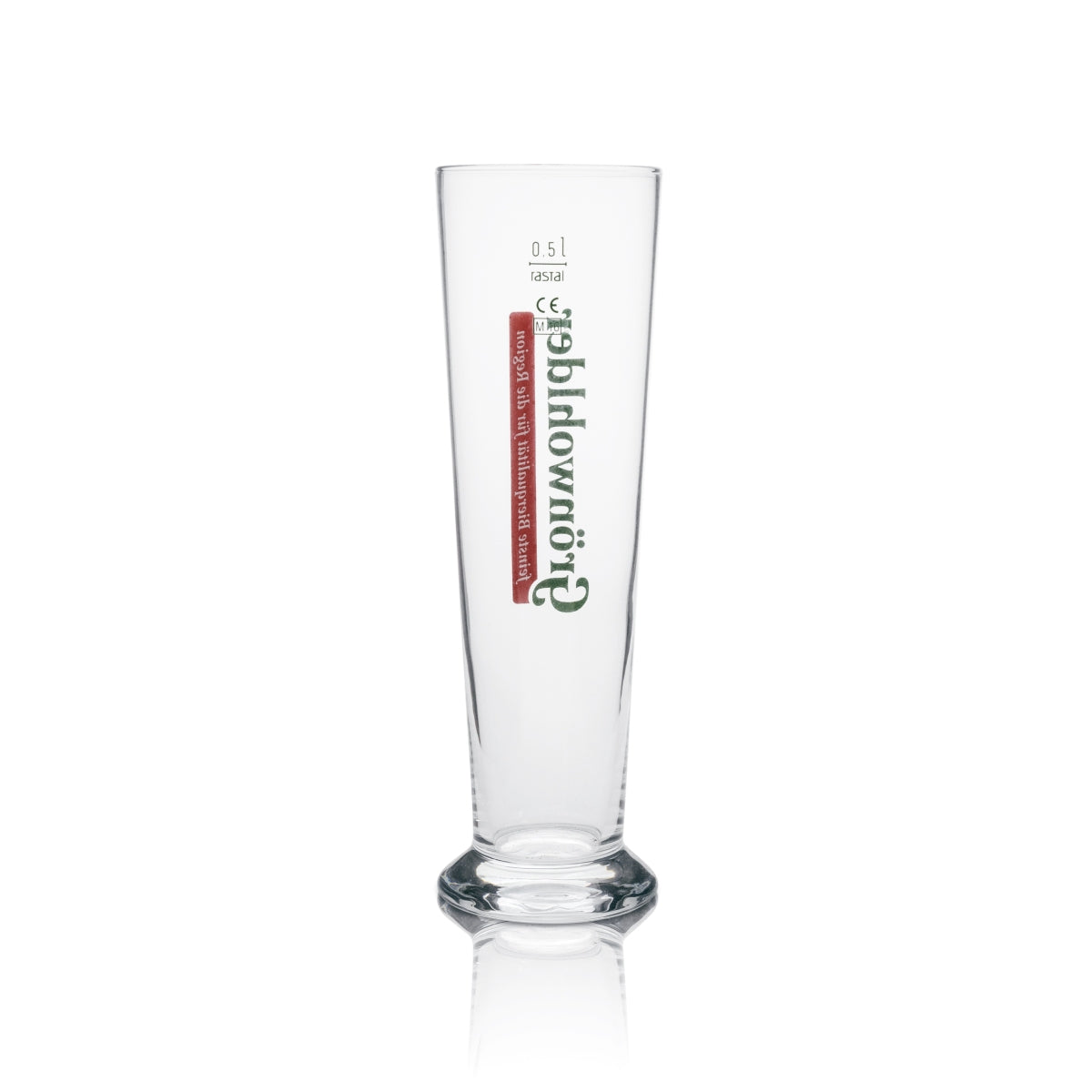 6x Grünwohlder Bier Glas 0,5l Tulpe grüne Schrift Rastal – Ansicht 3
