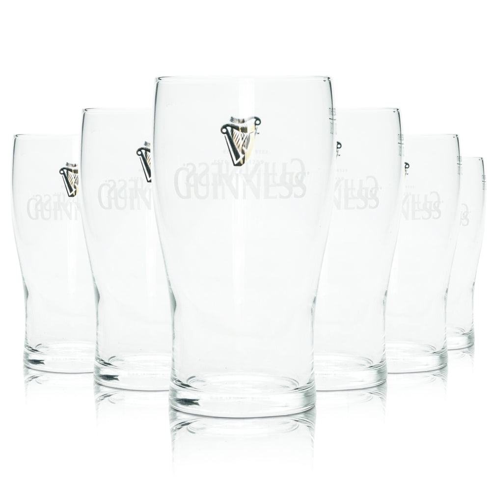 6x Guinness Bierglas 0,3l Bechergläser Pokalgläser Pintgläser Original Set