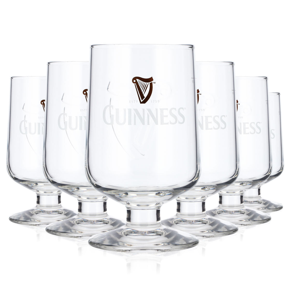 6x Guinness Biergläser Tulpenglas Goblet Glas im 1980 Design