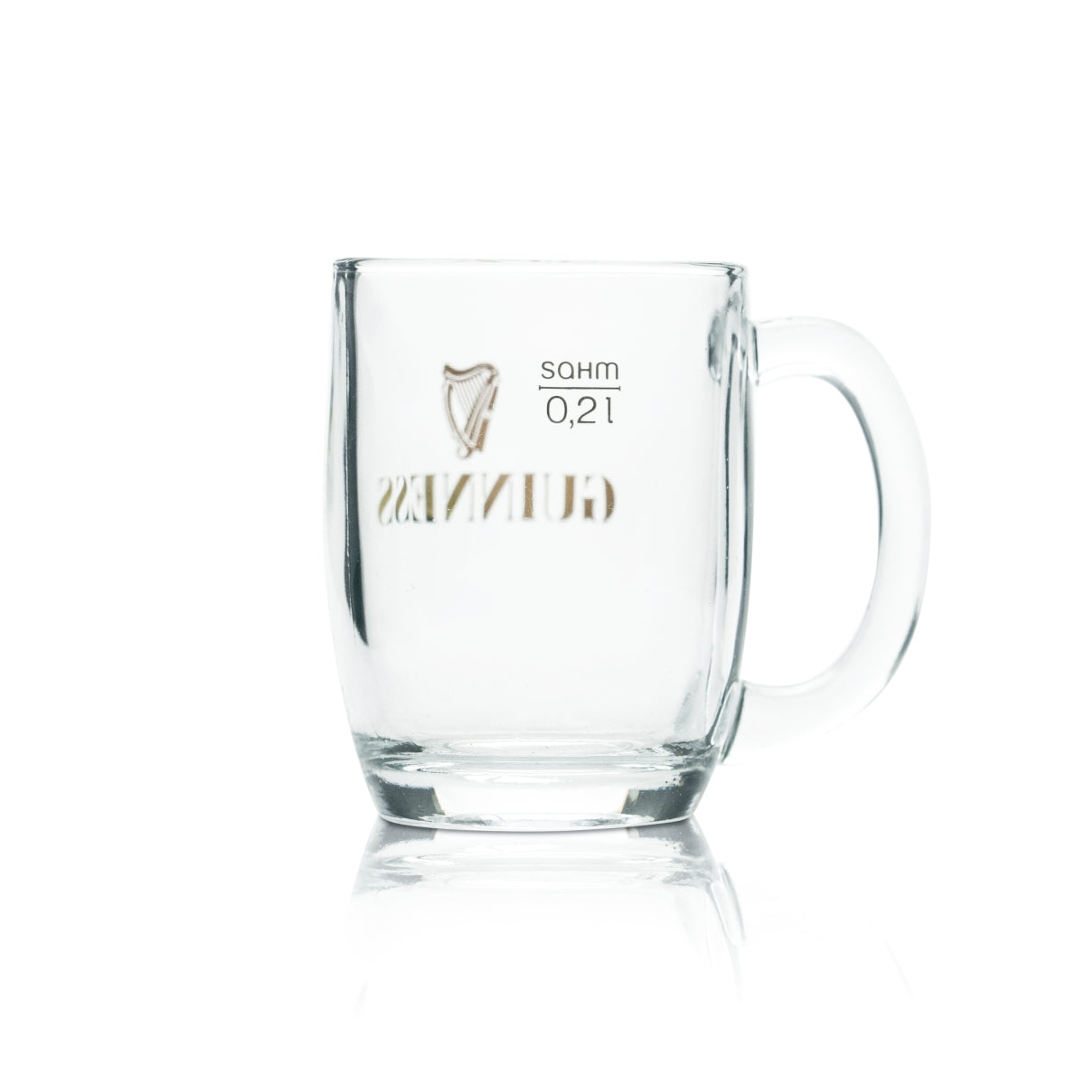 6x Guinness Glas 0,2l Bier Draught Stout Krug Henkel Gläser Irland Brauerei UK – Ansicht 3