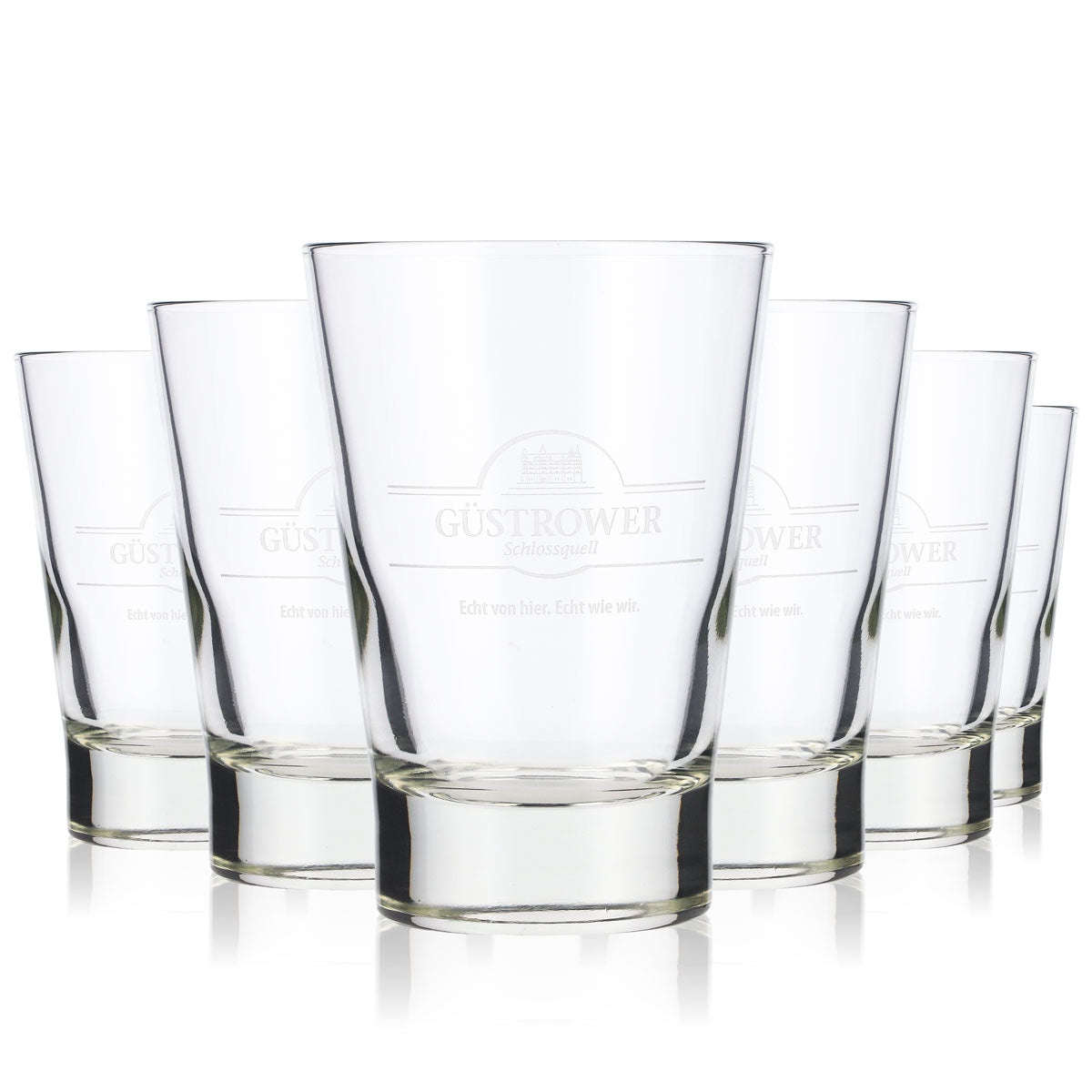 6x Güstrower Wasser Glas Gastro Gläser 0,21l Becher V-Form Libbey York – Ansicht 5