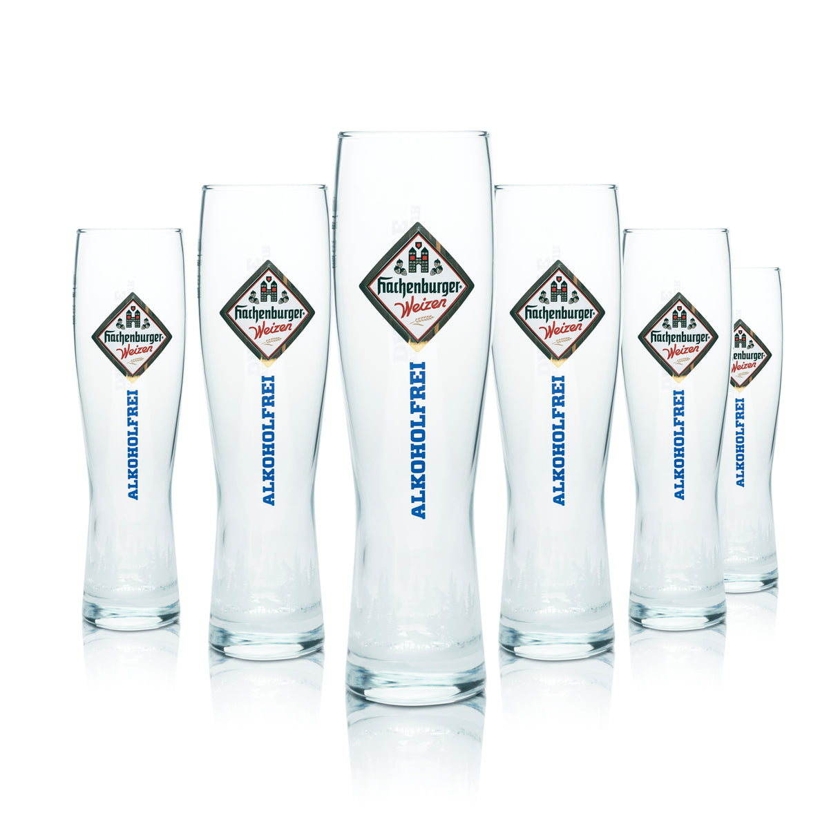 6x Hachenburger Bier Glas 0,5l Weißbier Weizen Hefe Gläser Alkoholfrei Gastro – Ansicht 6
