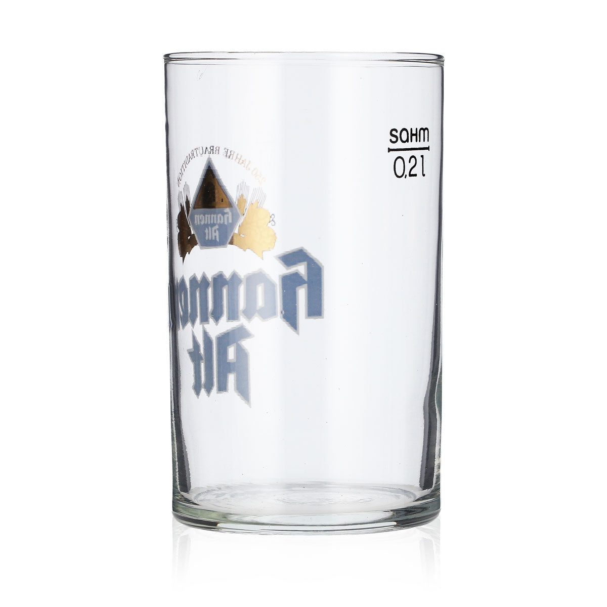 6x Hannen Alt Bier Glas 0,2l Becher OHNE Waagerechte Streifen sahm – Ansicht 4