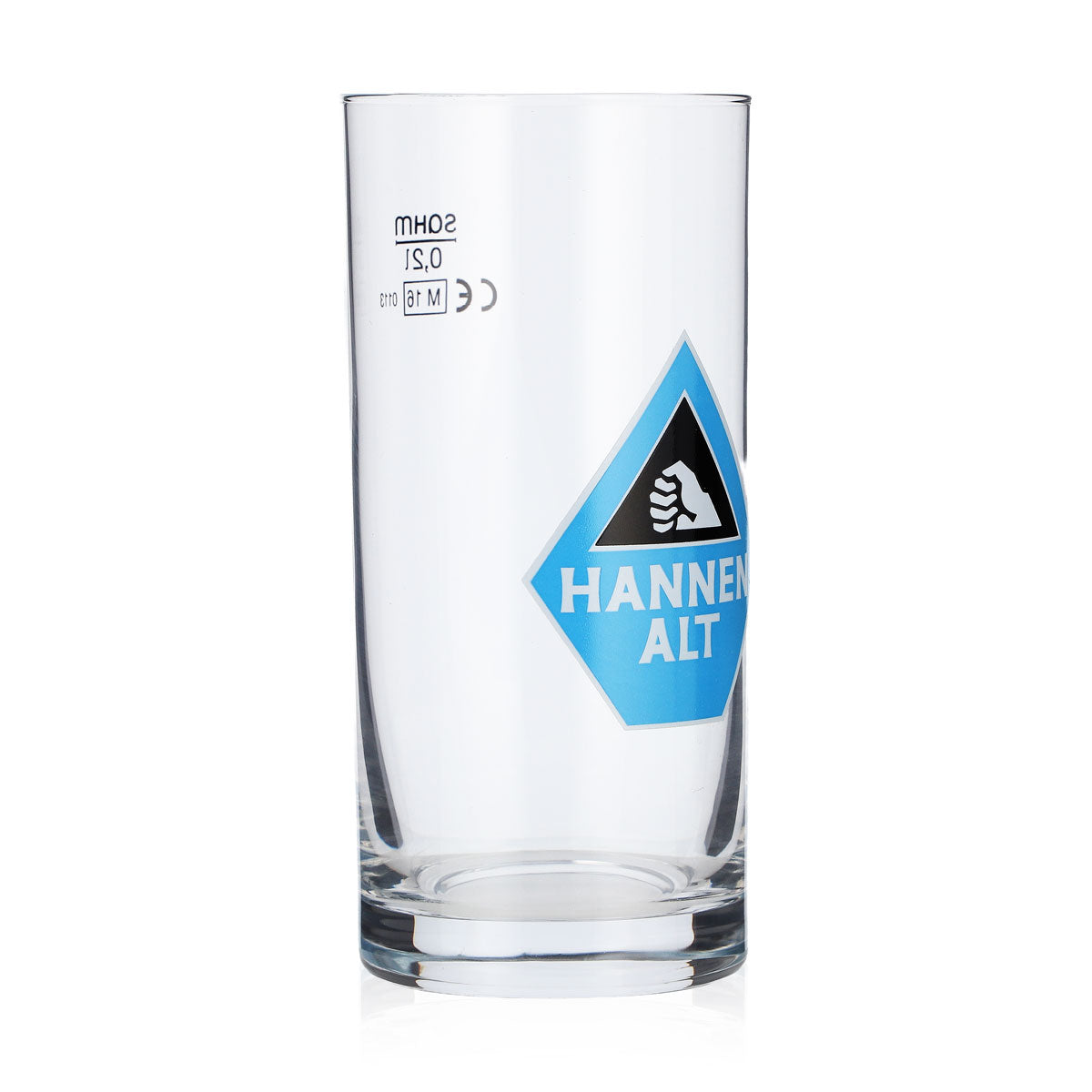 6x Hannen Alt Bier Glas Stange 0,2l Becher Hell blau sahm – Ansicht 3