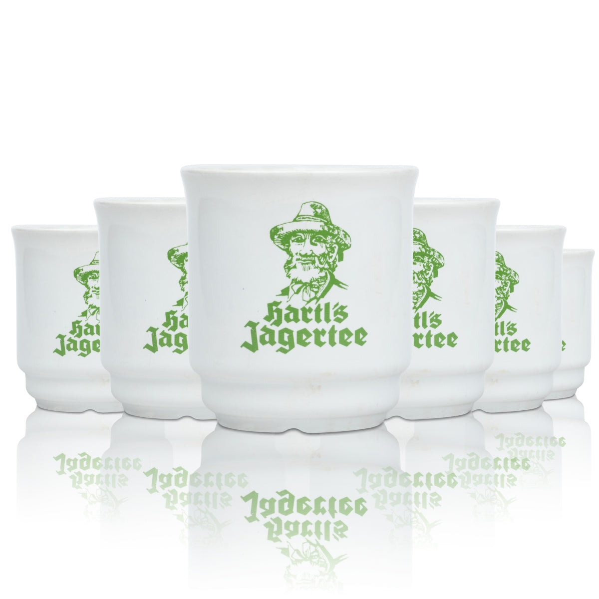 6x Hartls Jagertee Schnaps Tasse 0,2l Winter Glühwein Punsch Glas Weihnachtmarkt