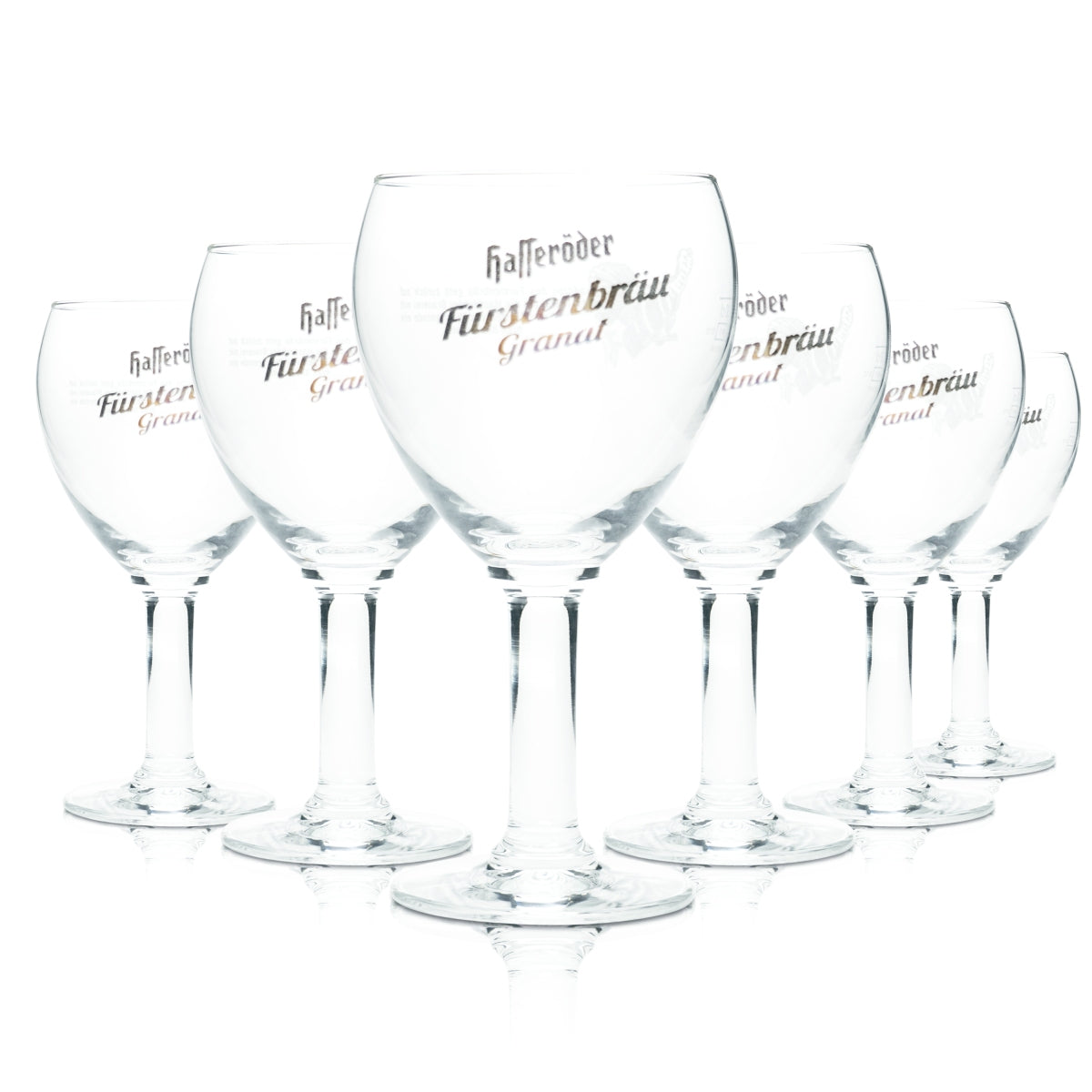 6x Hasseröder Bier Glas 0,3l Pokal Tulpe Kelch Granat Gläser Fürstenbräu Bar