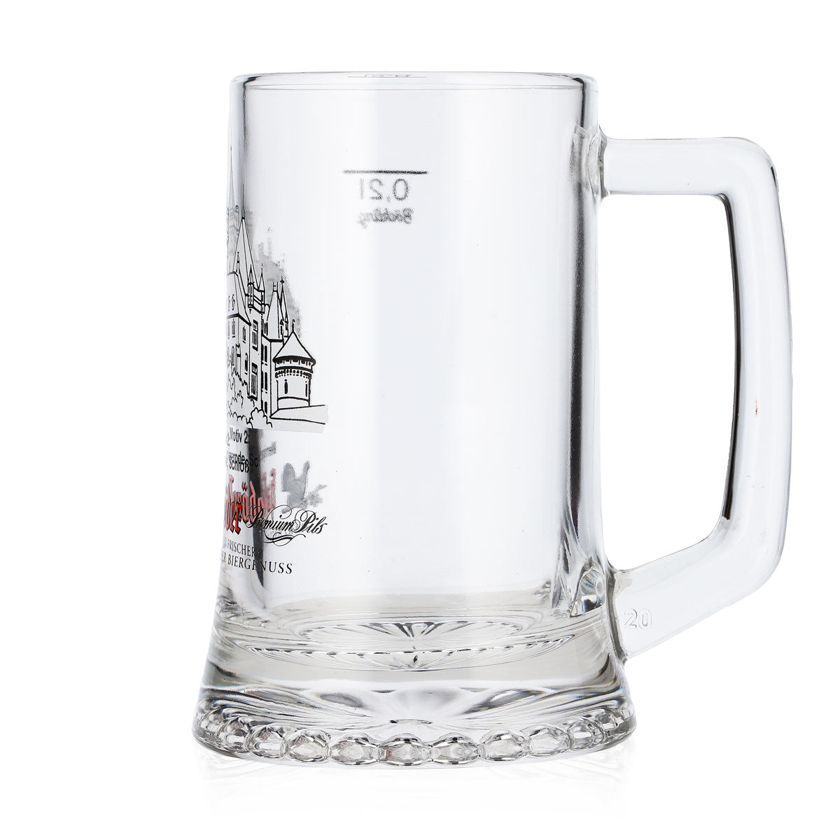 6x Hasseröder Bier Glas Bierkrug 0,2l Motiv 2 Wernigerode Schloß (6er Set) – Ansicht 6