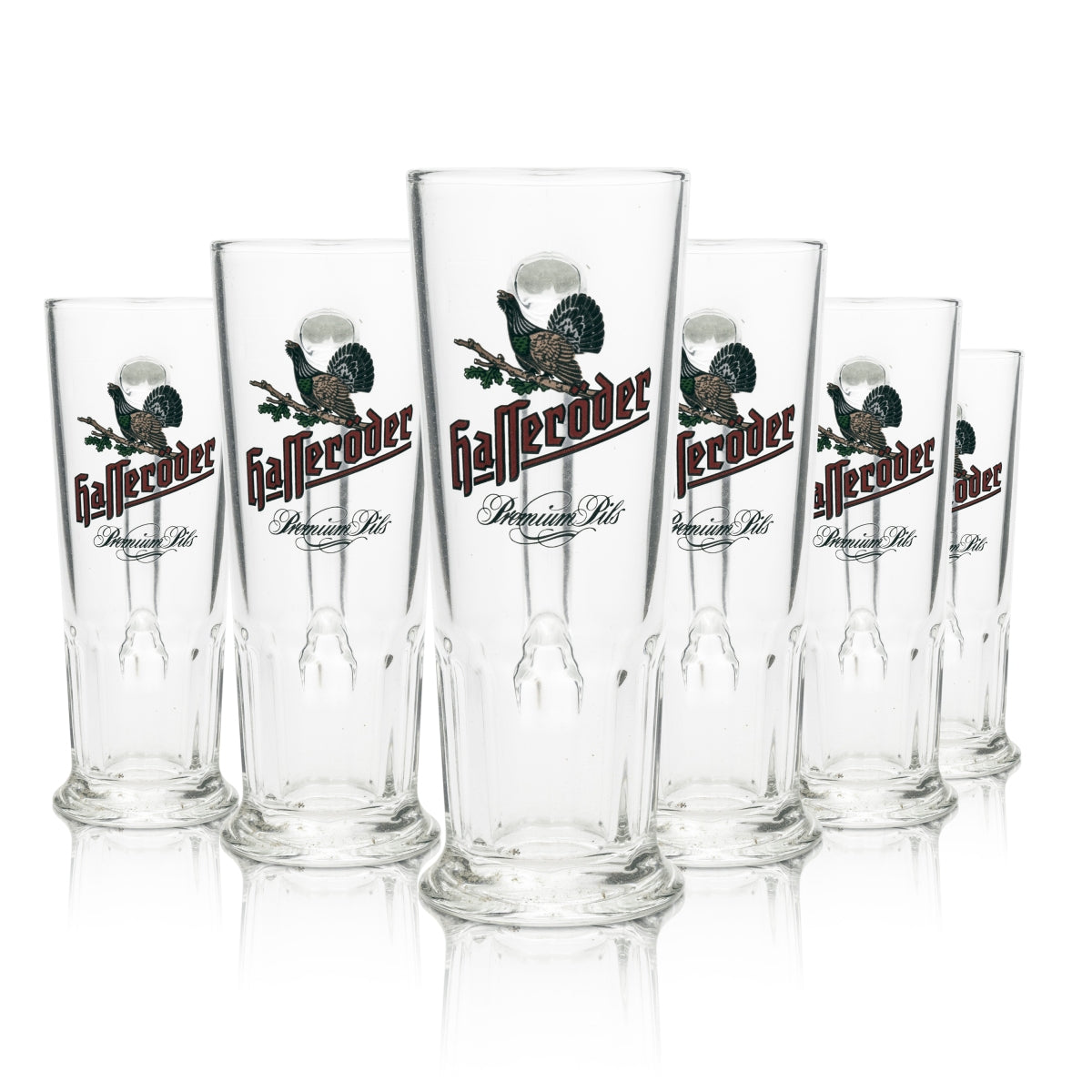 6x Hasseröder Bier Glas Krug Premium Pils 0,25l Sahm