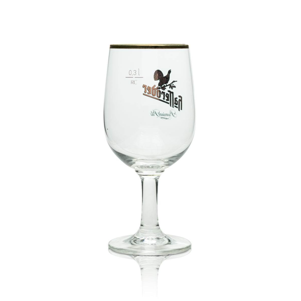 6x Hasseröder Bier Glas Pokal 0,3l Goldrand Ritzelhoff Tulpe Gläser Pils Gastro – Ansicht 3