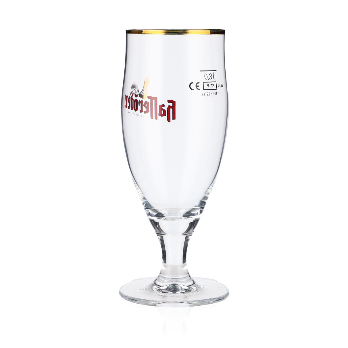 6x Hasseröder Bierglas Gläser Glas Biergläser 0,3l Pokal Goldrand Ritzenhoff – Ansicht 5