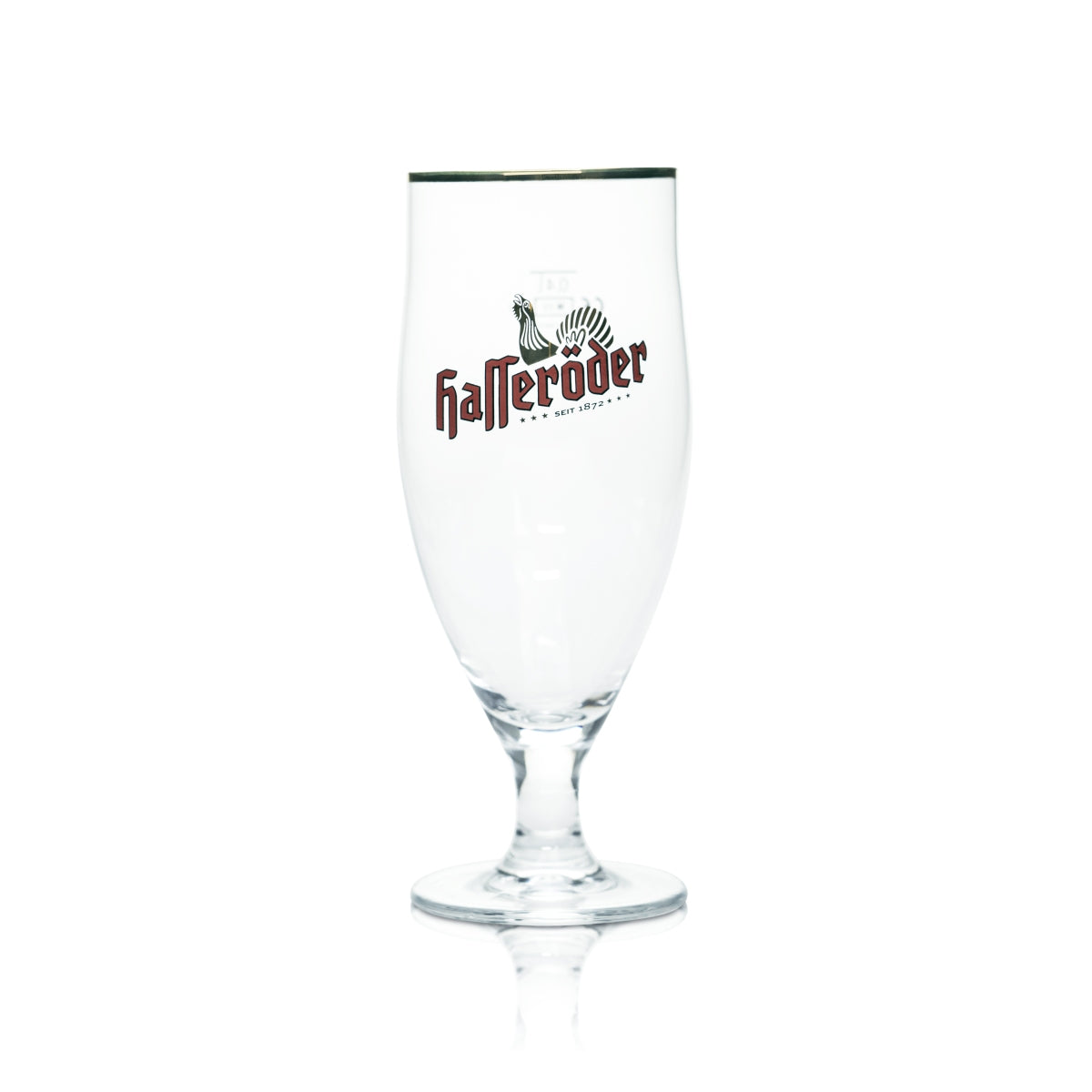 6x Hasseröder Glas 0,4l Bier Tulpe Pokal Gläser Goldrand Pilsener Gastro Geeicht – Ansicht 2