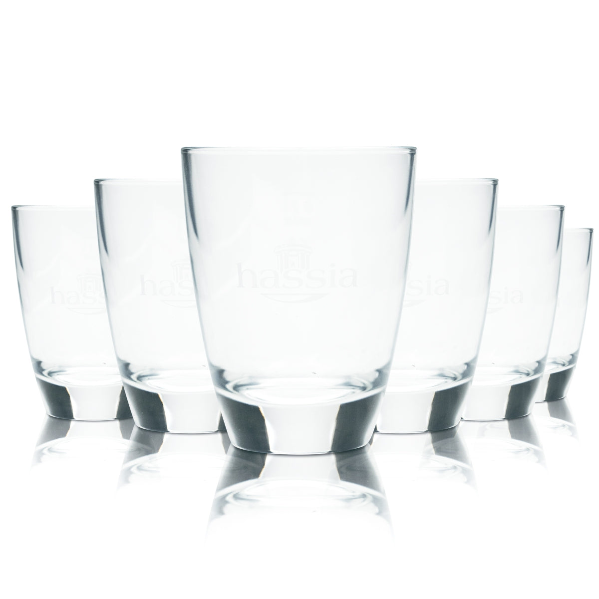 6x Hassia Glas 0,2l Becher Mineral Quell Wasser Sprudel Gläser Gastro Geeicht