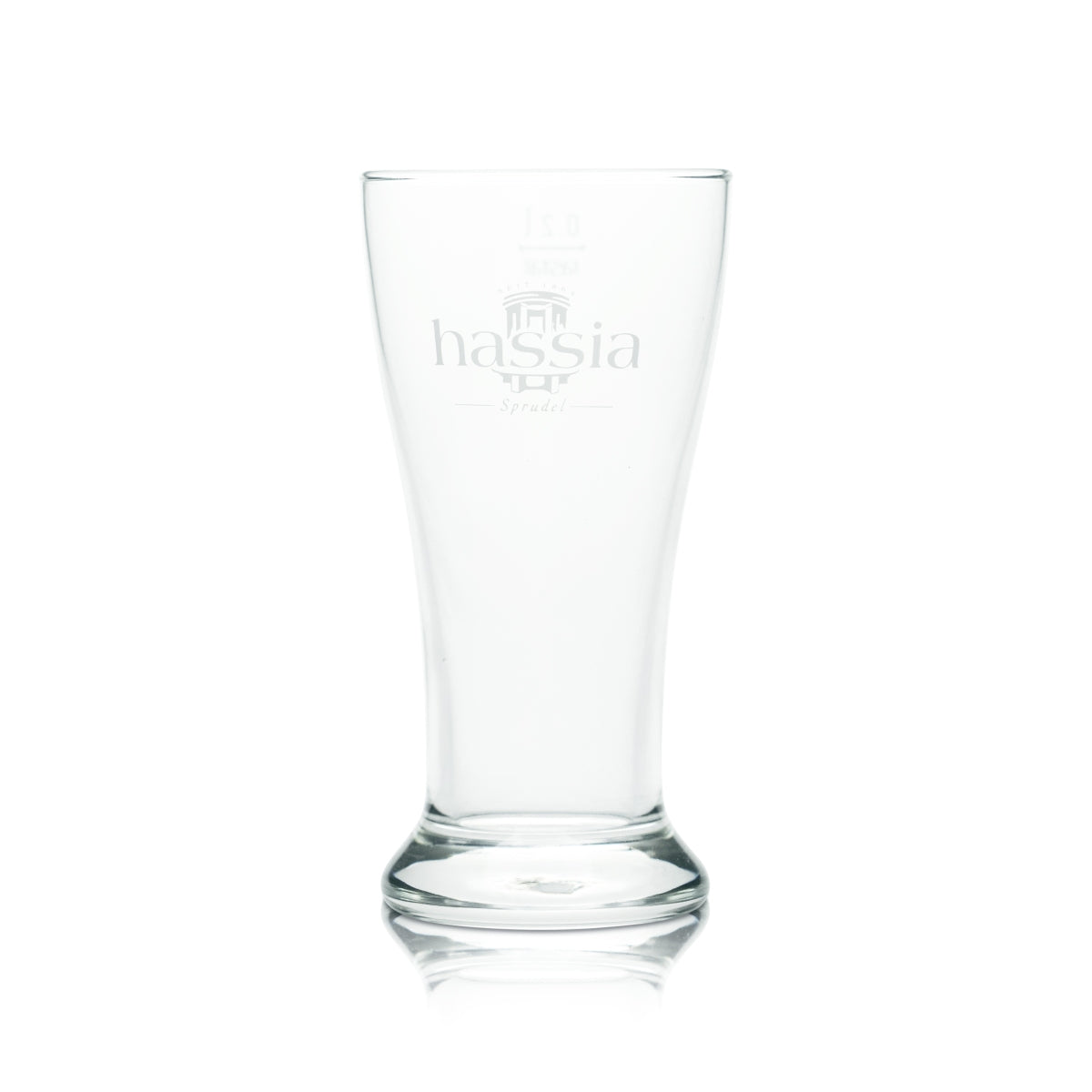 6x Hassia Glas 0,2l Pokal Stange Gläser Mineral Wasser Sprudel Soda Gastro Eiche – Ansicht 2