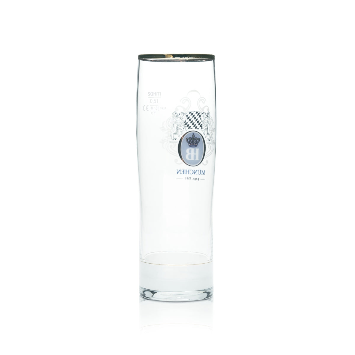 6x HB München Bier Glas 0,5l Becher Dayton Goldrand Gläser Brauerei Bayern Bar – Ansicht 3