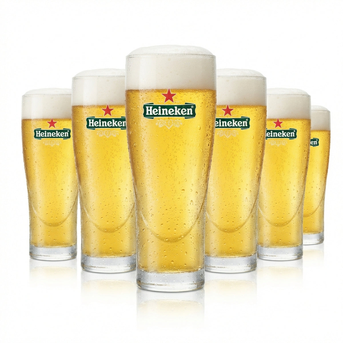 6x Heineken Bier Glas 0,25l Becher Pokal Gläser Gastro Bar Kneipe Willi Beer