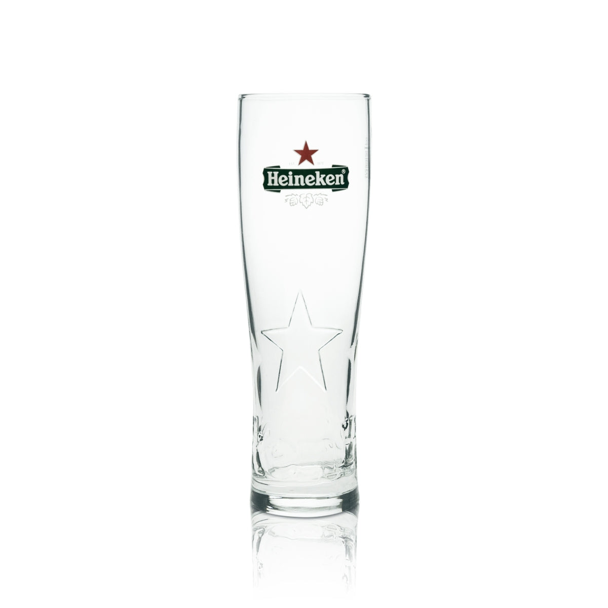 6x Heineken Bier Glas Tulpe 0,5l Stern Relief – Ansicht 2
