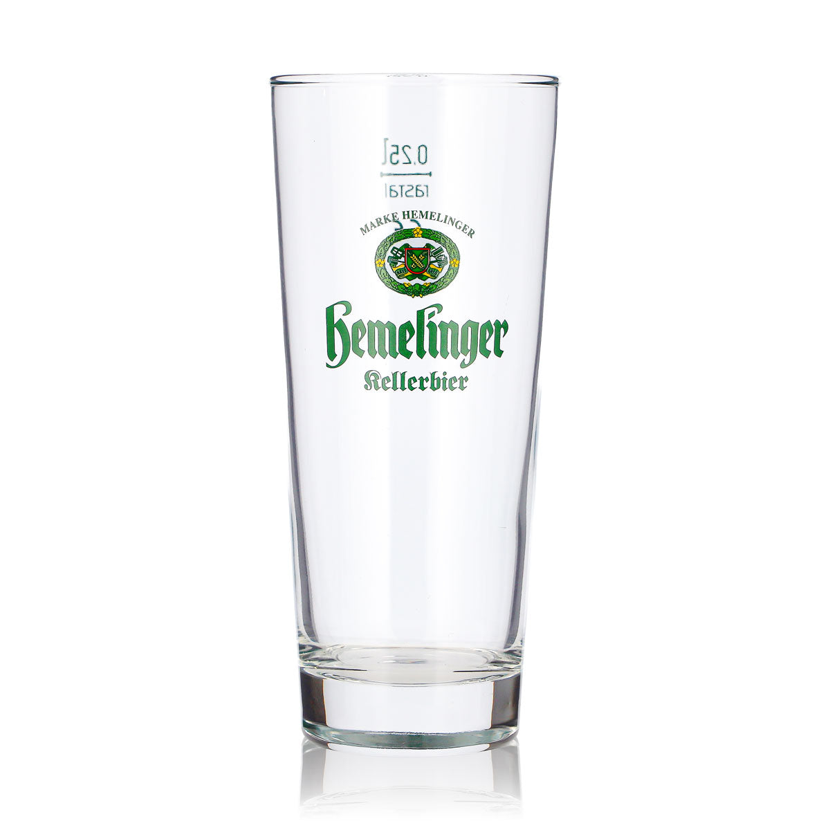 6x Hemelinger Bier Glas 0,25l Longdrink Grünes Logo Rastal Kellerbier (6er Set) – Ansicht 2
