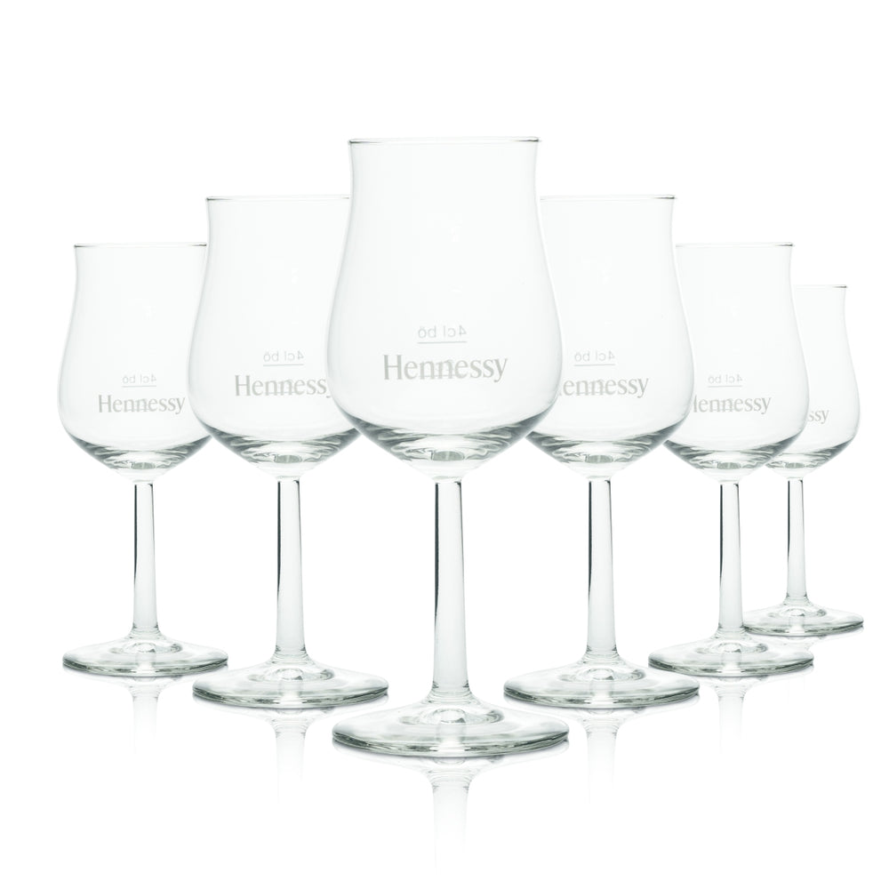 6x Hennessy Glas 0,1l Geeicht Sommelier Tasting Nosing Whiskey Gläser Gastro