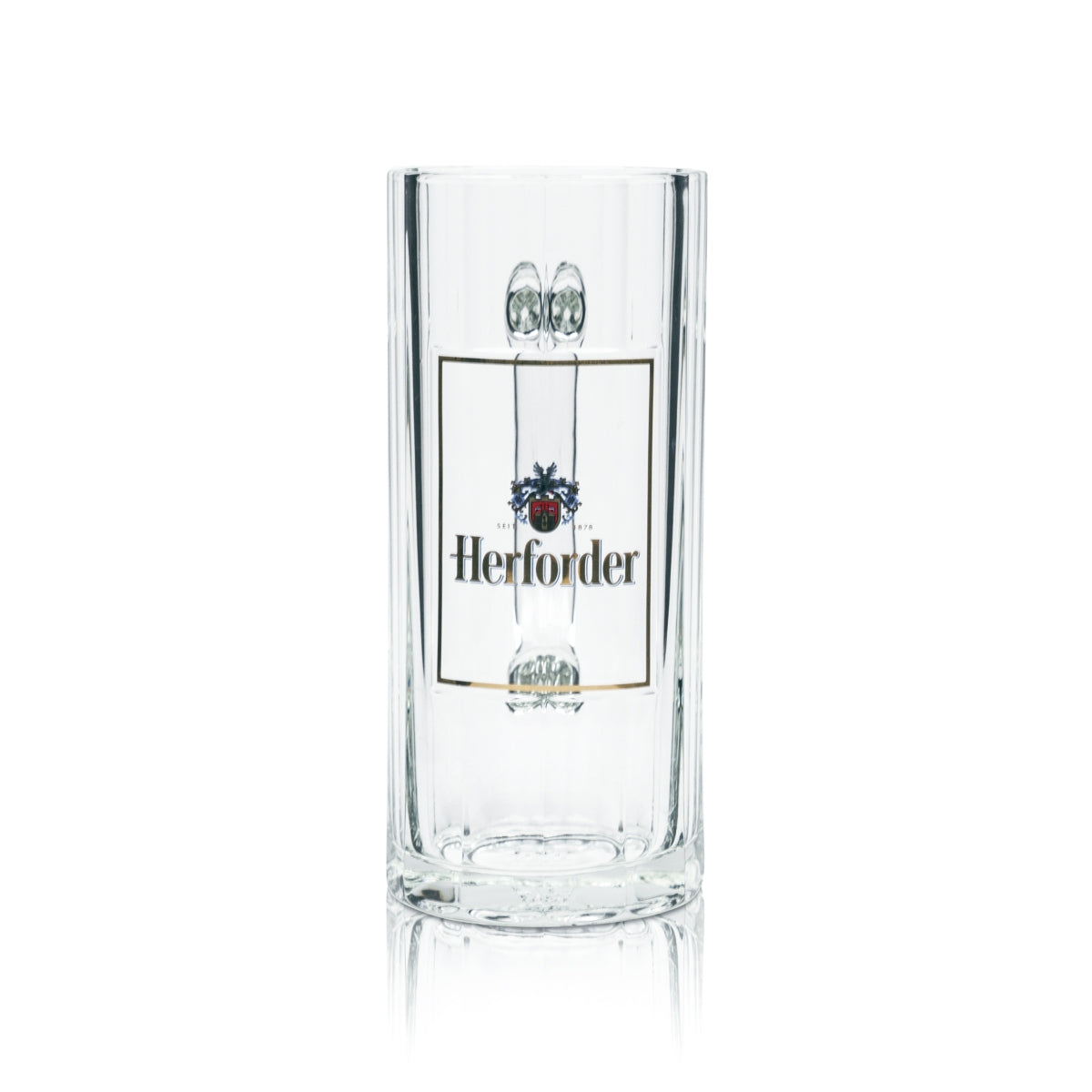 6x Herforder Bier Glas 0,4l Krug Wallenstein Sahm Seidel Henkel Gläser Krüge Bar – Ansicht 2