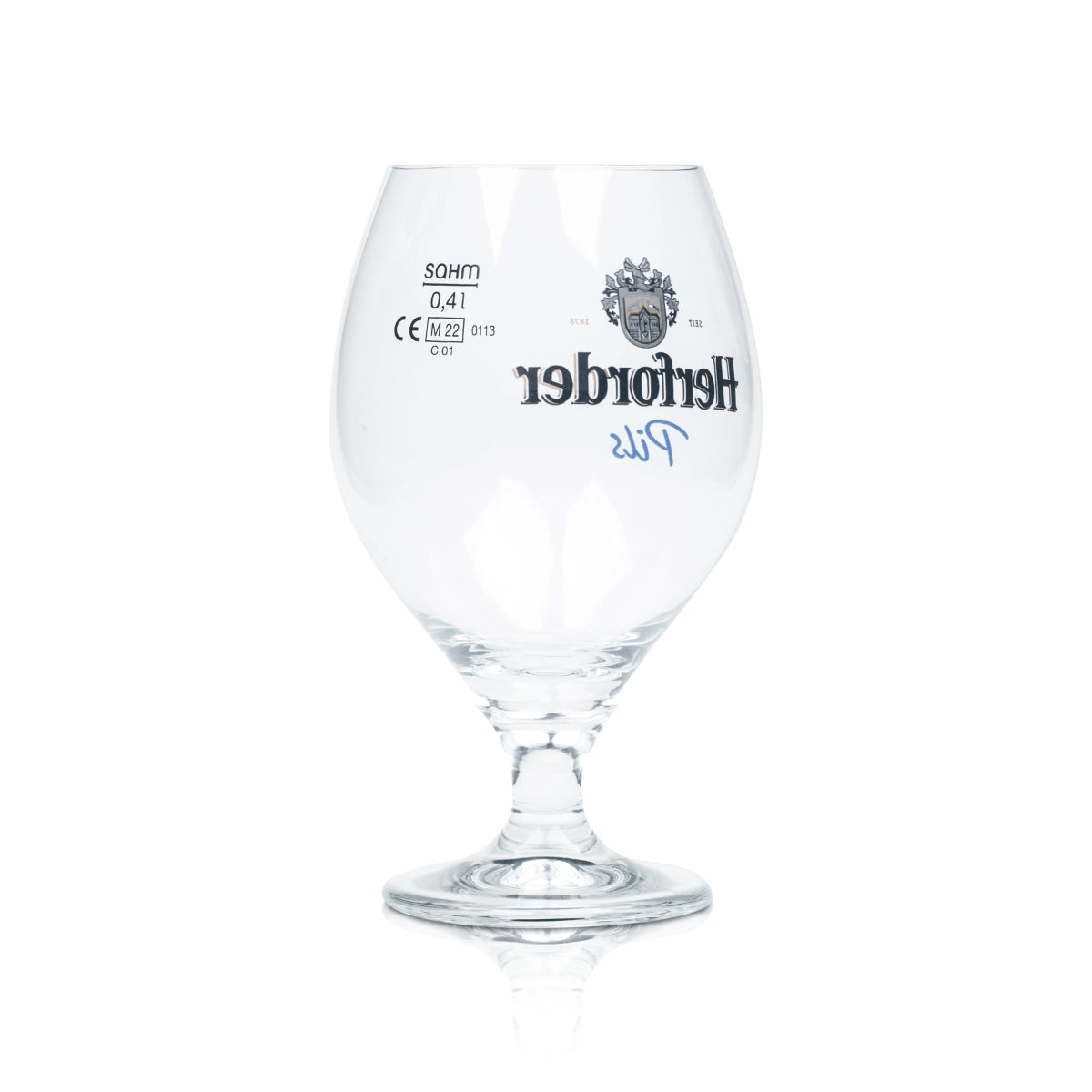 6x Herforder Bier Glas 0,4l Pokal Pils Gläser Tulpe Ballon Stielglas Brauerei – Ansicht 3