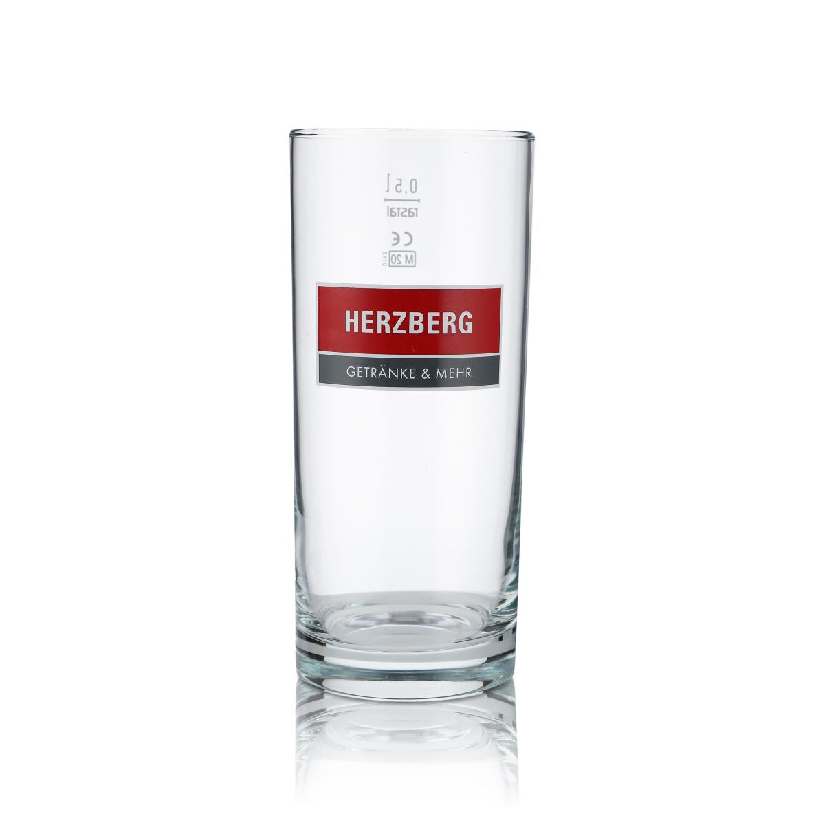 6x Herzberg Glas 0,5l Willi Becher Gläser Set Trinkglas Stange Saft Wasser Limo – Ansicht 2