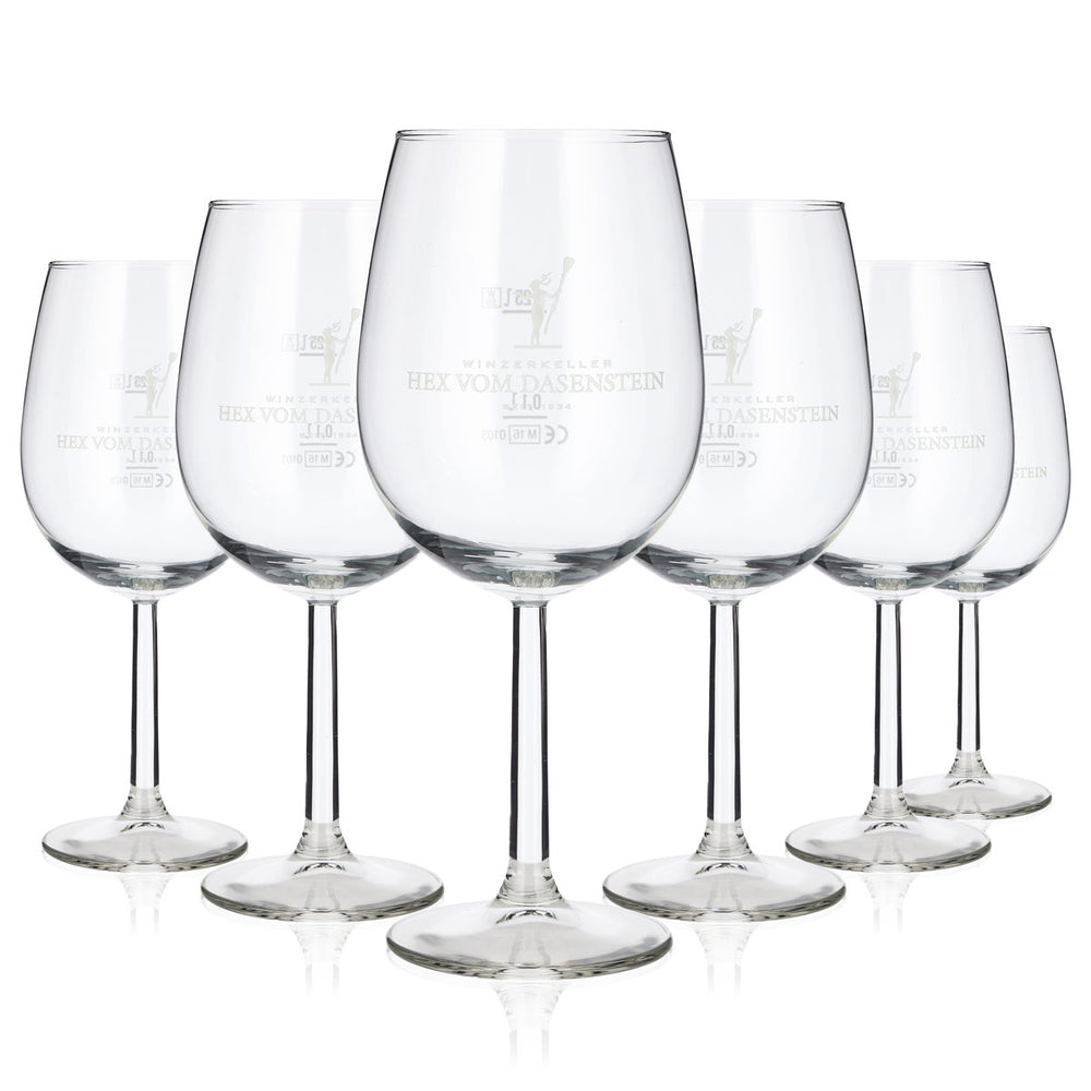 6x Hex vom Dasenstein Wein Glas 0,45l Kelchglas Winzerkeller Böckling (6er Set)