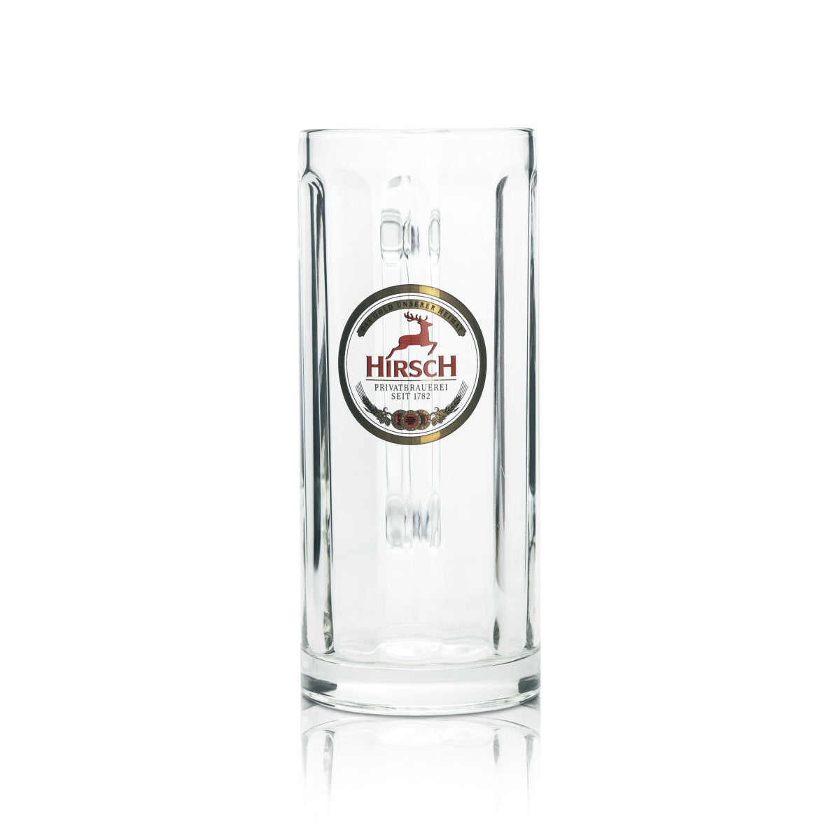 6x Hirsch Bräu Bier Glas 0,4l Krug Urtyp Seidel Henkel Gläser Krüge Schwaben Beer – Ansicht 2