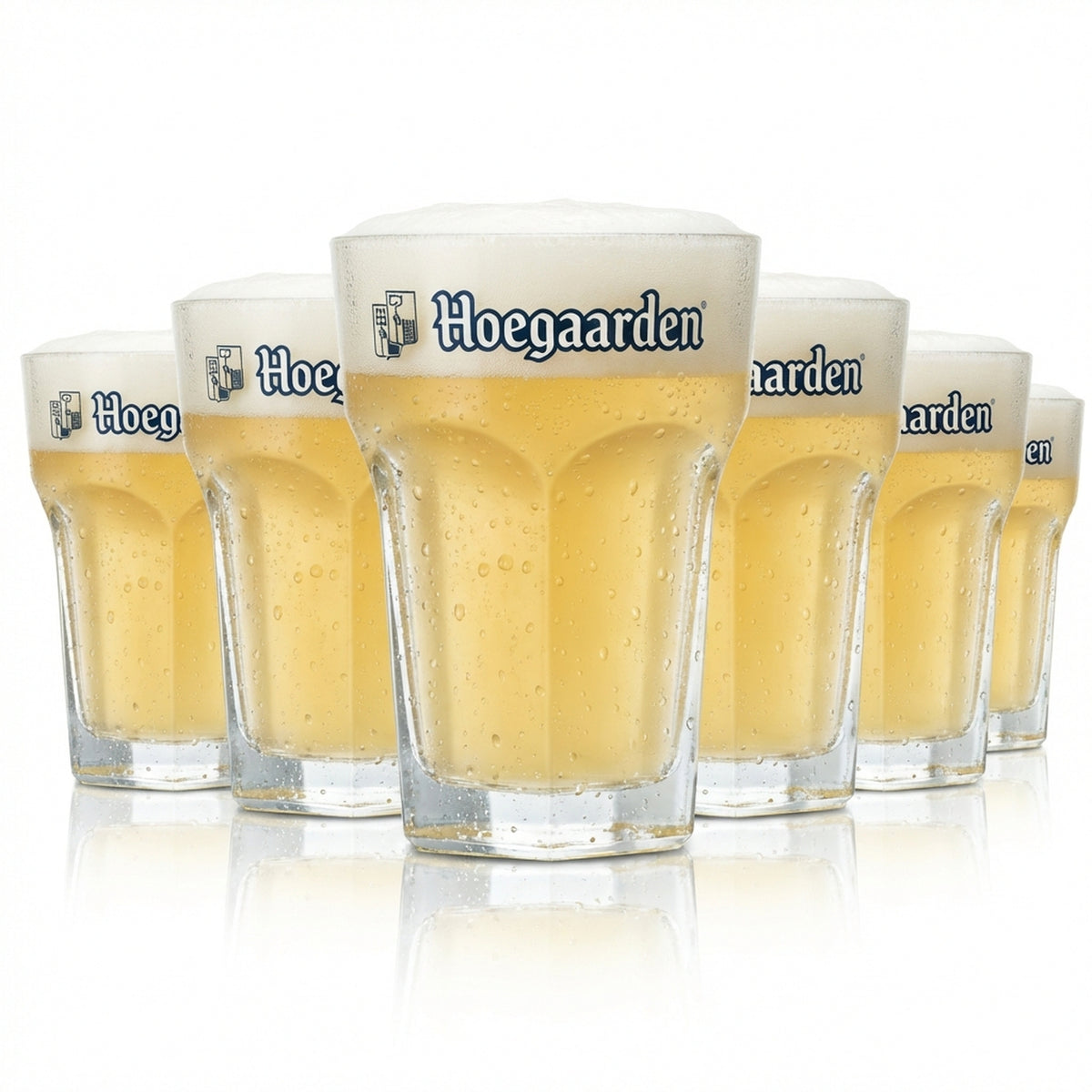 6x Hoegaarden Bier Glas 0,25l Becher Pokal Gläser Gastro Bar Kneipe Wit Pint