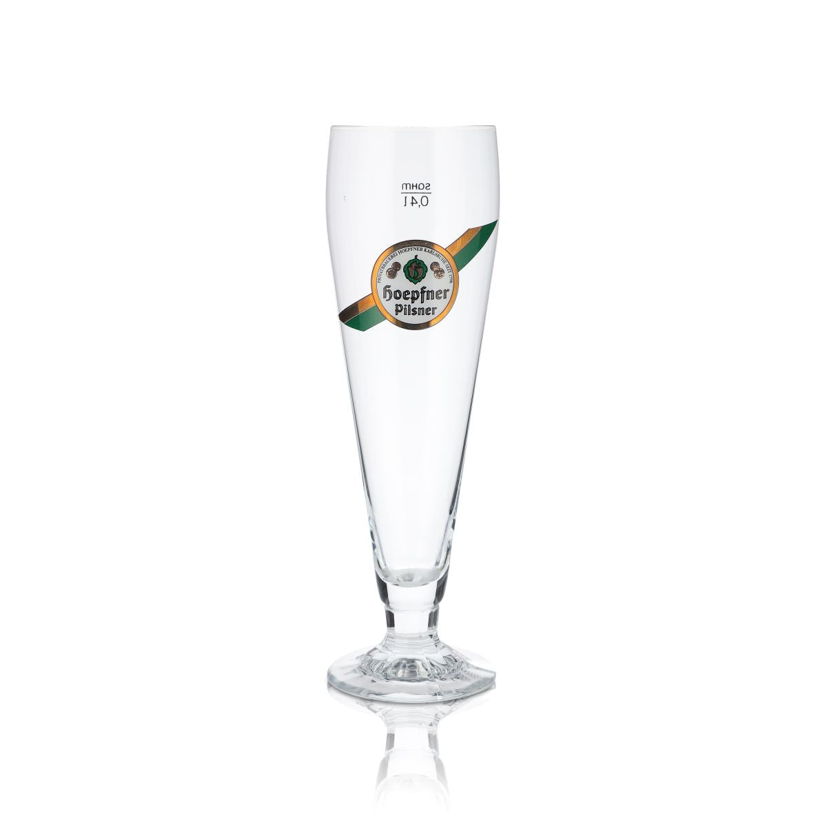 6x Hoepfner Glas 0,4l Pokal Pilsner Tulpe Bier Gläser Set Brauerei Karlsruhe – Ansicht 2