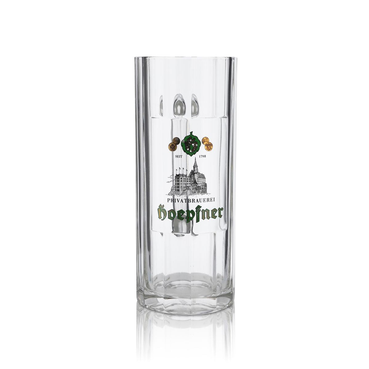 6x Hoepfner Glas 0,5l Bierkrug Humpen Seidel Gläser Set Brauerei Karlsruhe – Ansicht 2