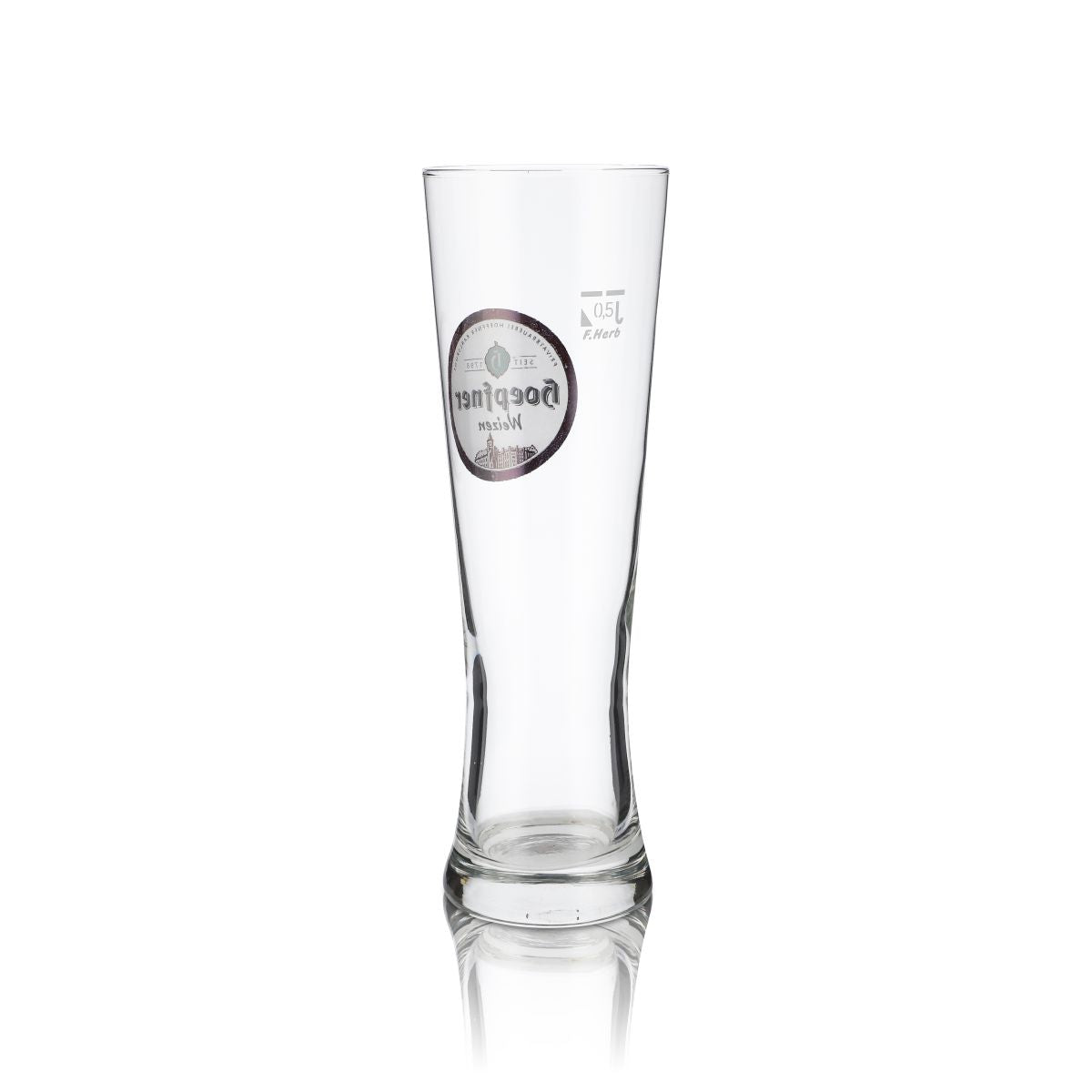 6x Hoepfner Glas 0,5l Weißbierglas Hefeweizen Gläser Set Kralsruhe Brauerei – Ansicht 3