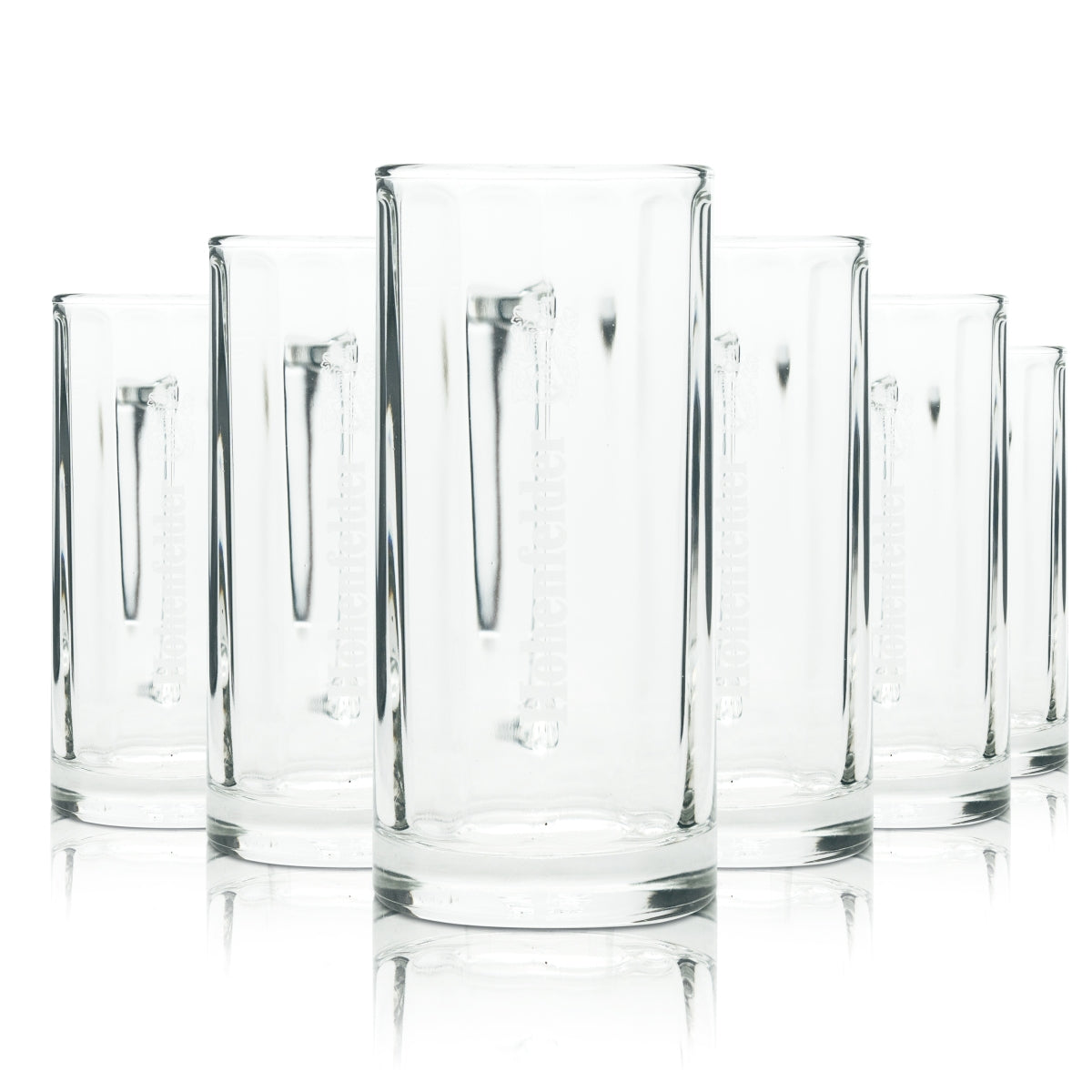 6x Hohenfelder Bier Glas 0,3l Krug Logo Allgäu Seidel Ritzenhoff Gläser Krüge