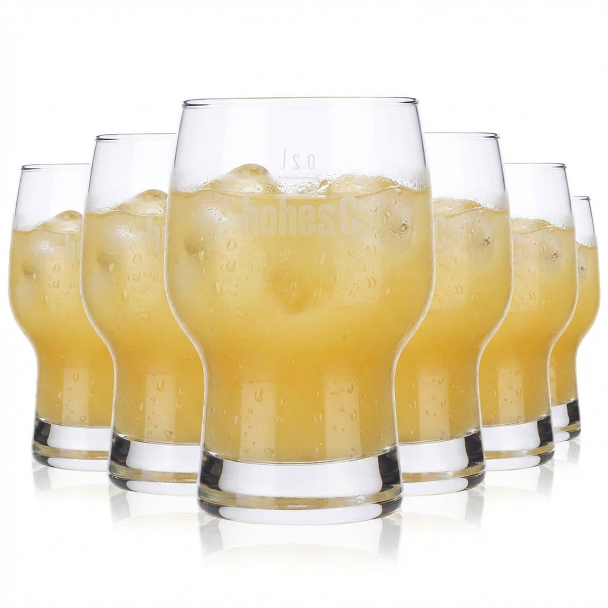 6x Hohes C Saft Glas Saftgläser Limogläser 0,2l Becher Rastal