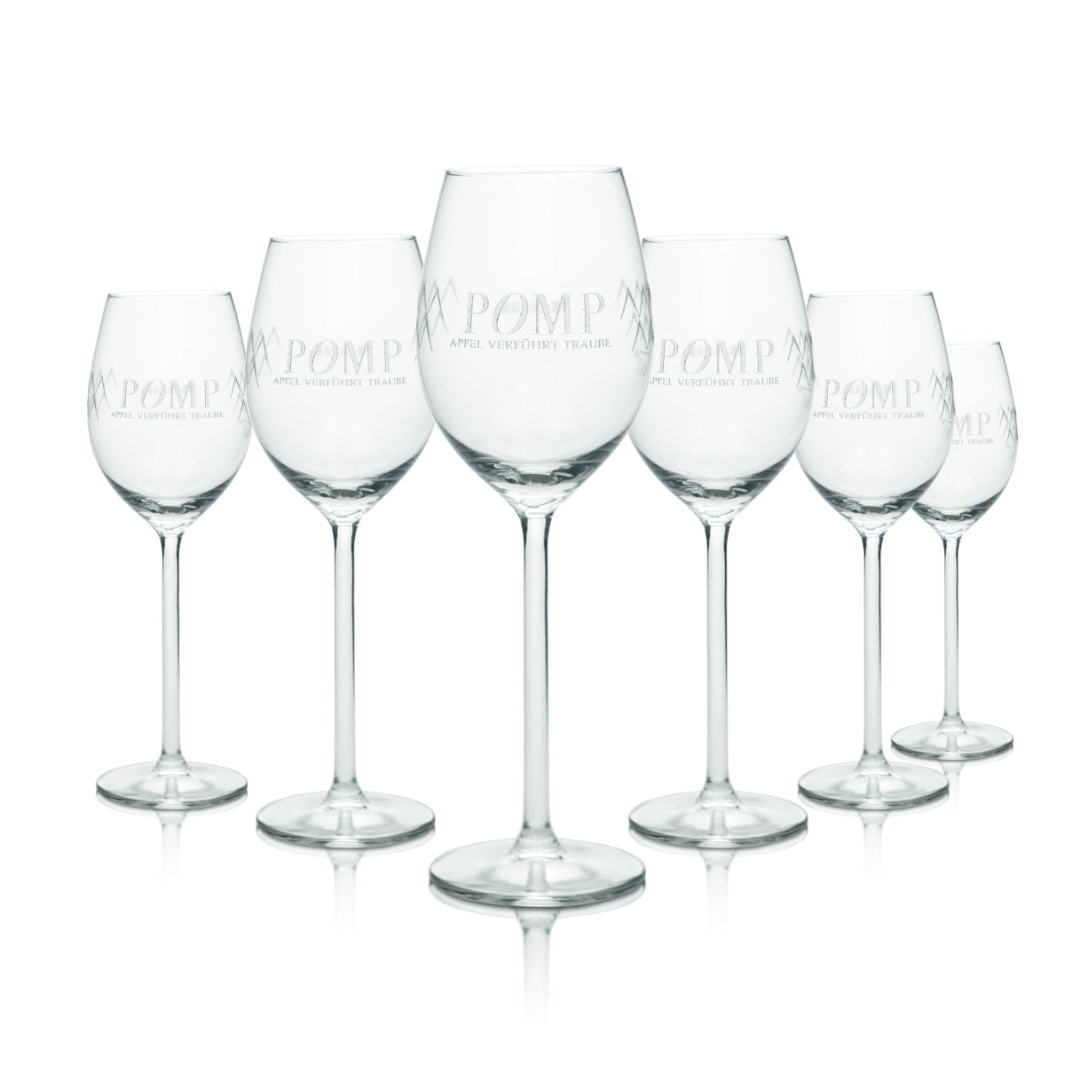 6x Höhl Glas 0,32l Wein Stil Kelch Gläser POMP Apfelwein Cidre Cider Most Gastro