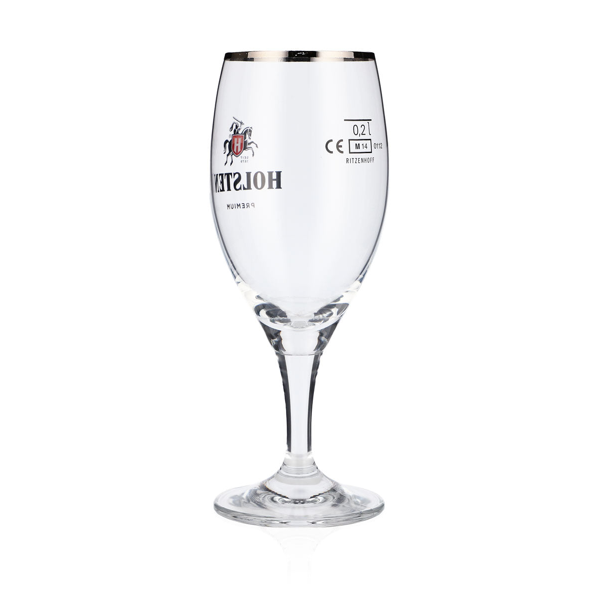 6x Holsten Bier Glas 0,2l Premium Pokal Gläser Platinrand Tulpe Gastro Geeicht – Ansicht 4