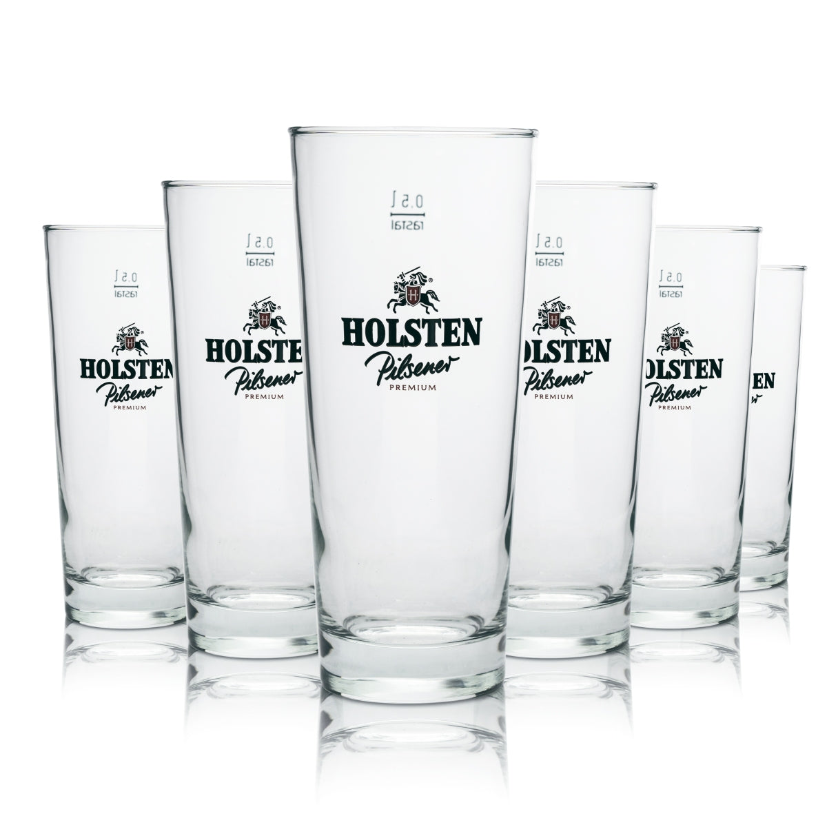 6x Holsten Bier Glas Pilsner Premium Longdrink 0,5l rastal