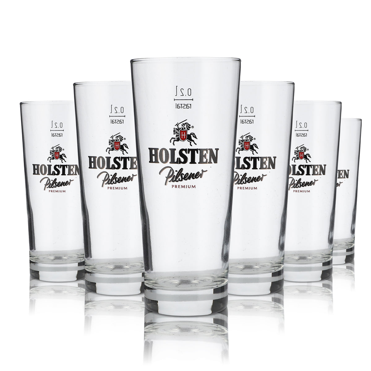 6x Holsten Glas 0,2l Premium Pilsener Willi Becher Bier Gläser Set Brauerei – Ansicht 4