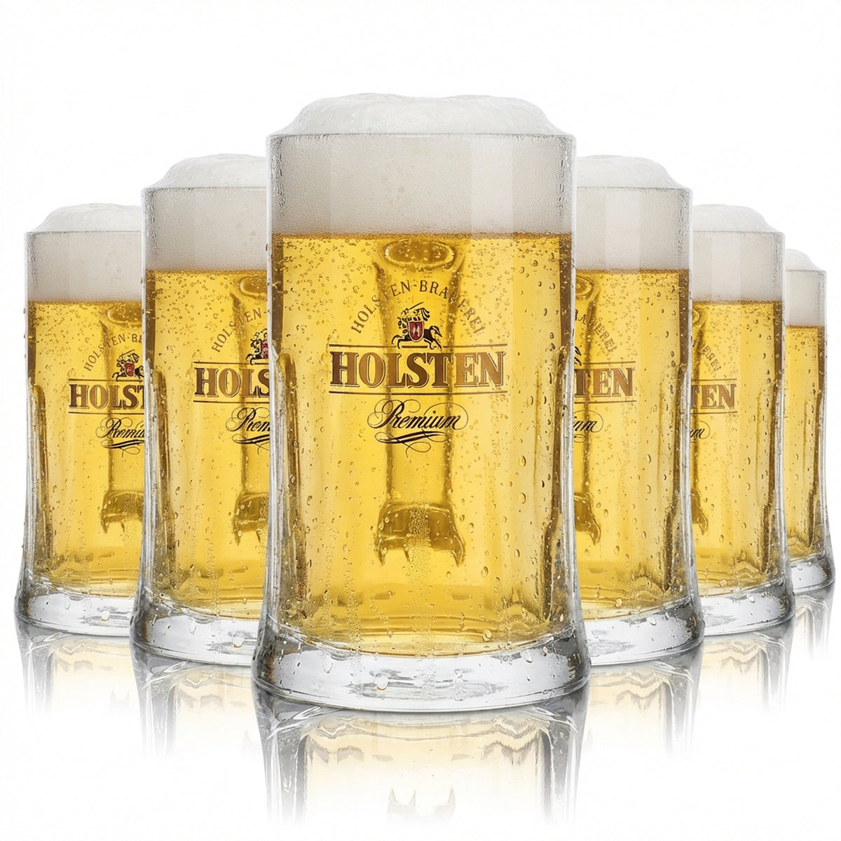 6x Holsten Glas 0,4l Bierkrug Humpen Krüge Salzburg Seidel Gläser Set Brauerei