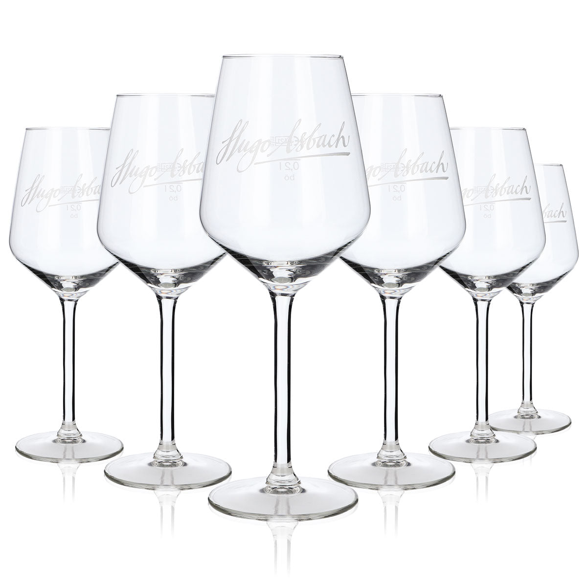 6x Hugo Glas 0,37l Asbach Weingläser Set Aperitif Cocktail Longdrink Kelchgläser – Ansicht 5