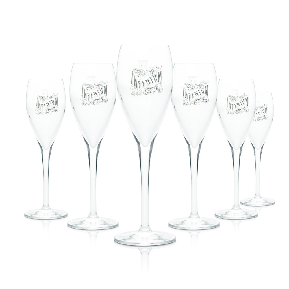6x Infinium Glas 0,1l Champagner Bier Kelch Flöte Sekt Gläser Samuel Adams
