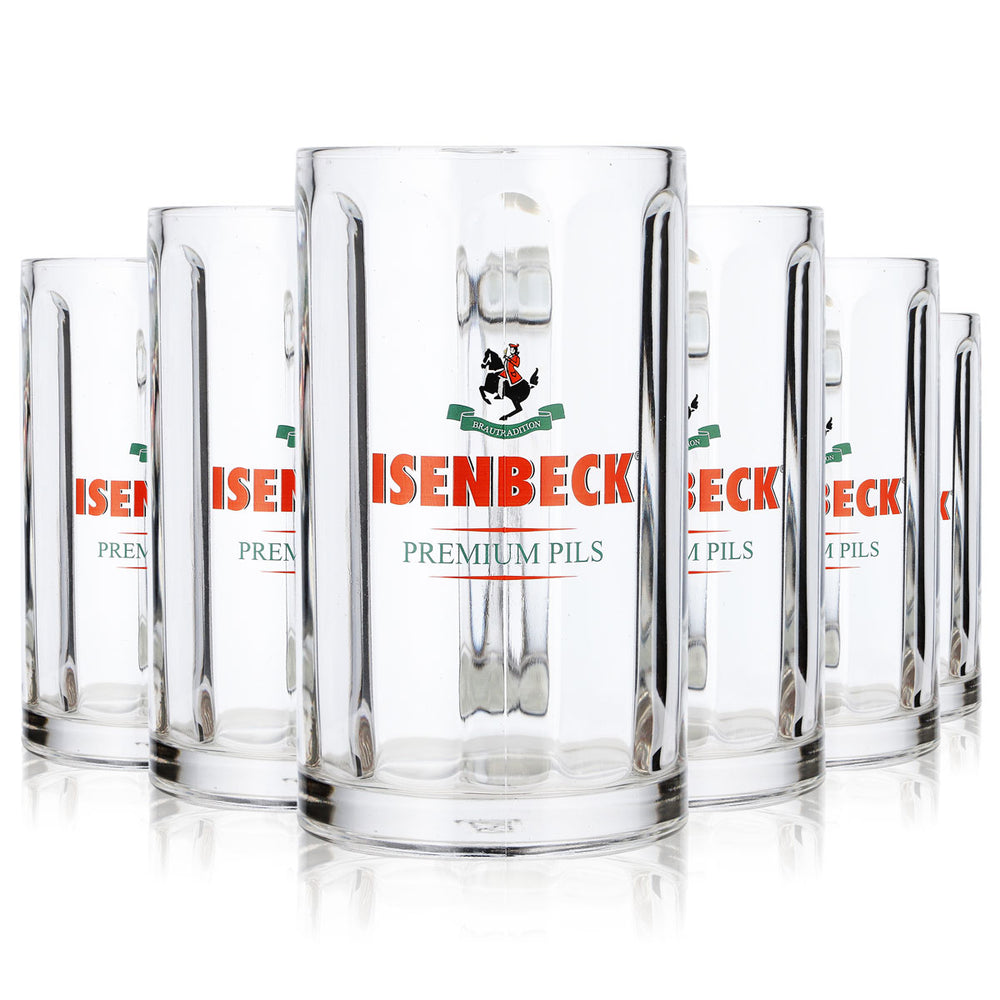 6x Isenbeck Bier Glas 0,25l Krug (6er Set)