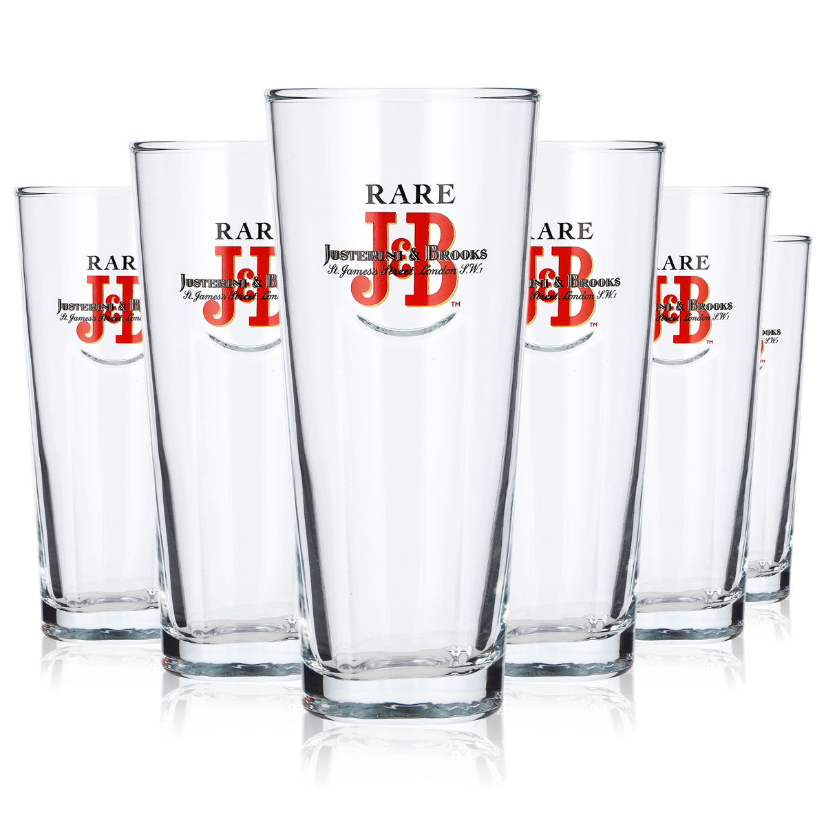 6x J&B Whiskey Glas 0,2l Becher Longdrinkglas Justerini & Brooks LDG (6er Set)