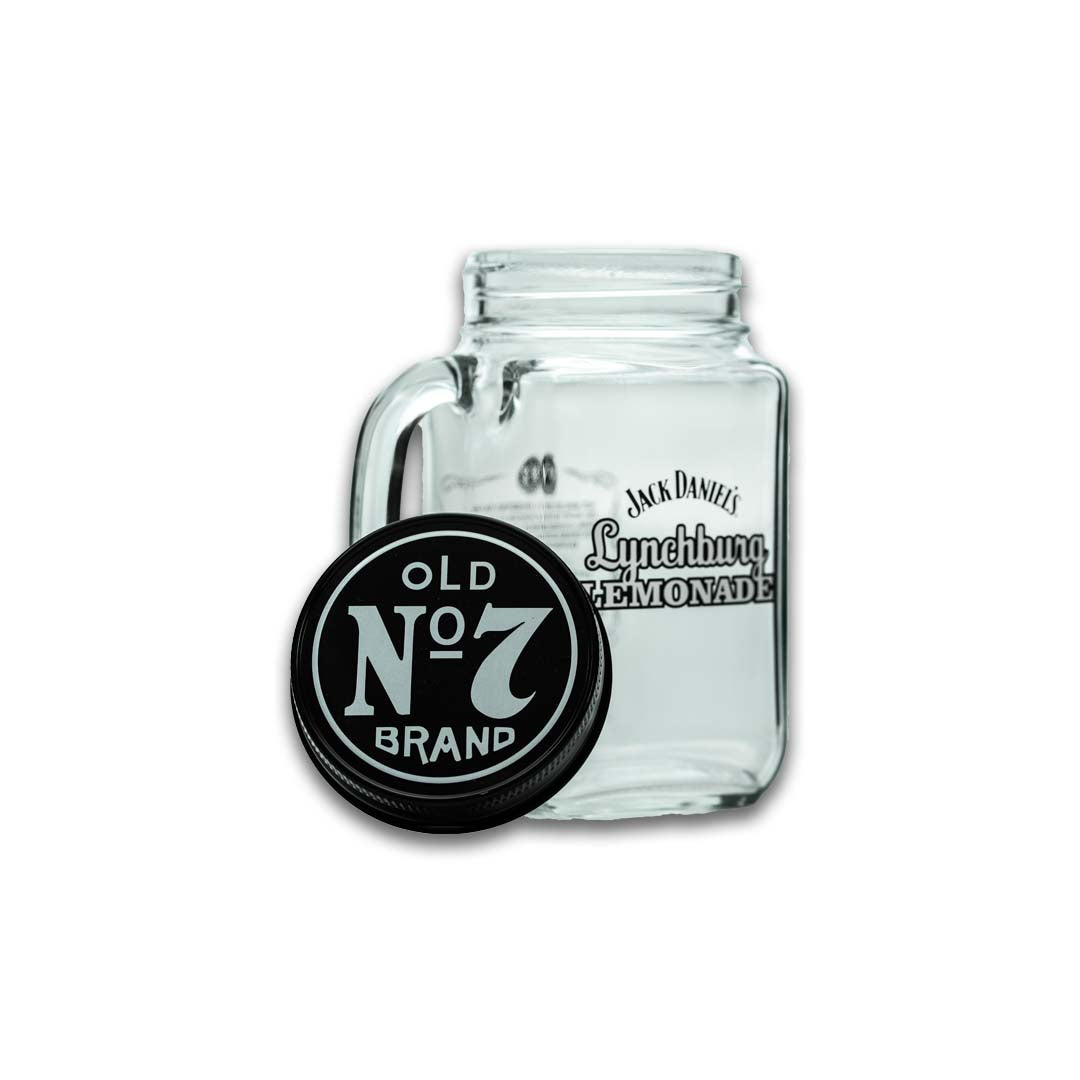 6x Jack Daniels Glas 0,48l Krug Jug Jar Lynchburg Deckel Henkel Gläser Lemonade – Ansicht 5