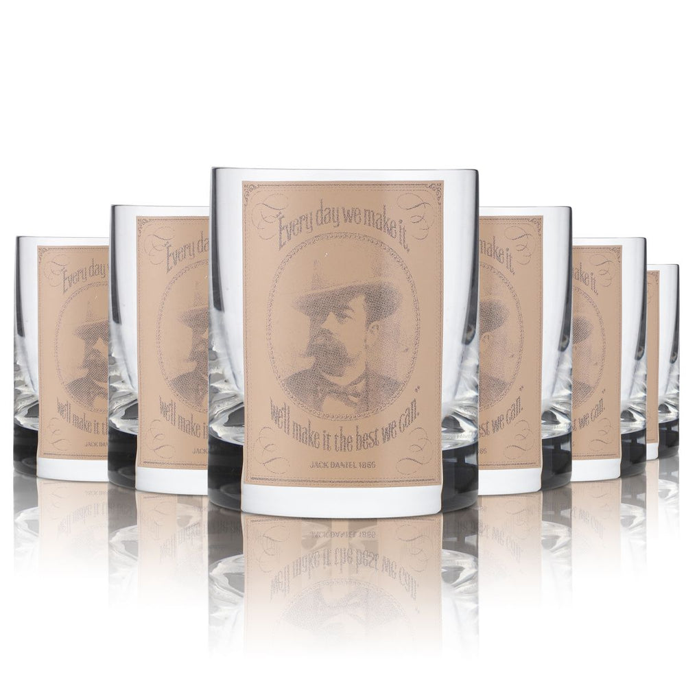 6x Jack Daniels Glas 80ml Whisky Tumbler Schnaps Gläser Set American USA