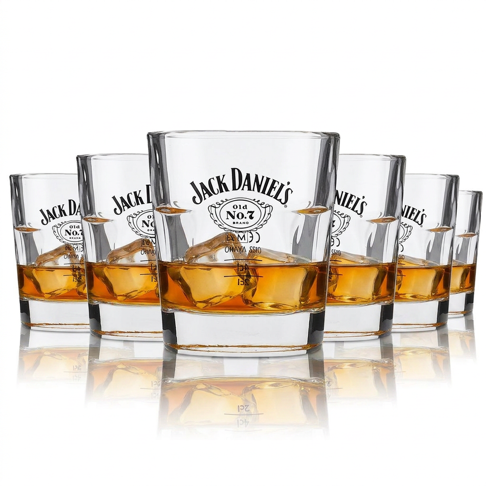 6x Jack Daniels Whiskey Glas 0,2l Tumbler Gläser Old No. 7 Longdrink Gastro Bar